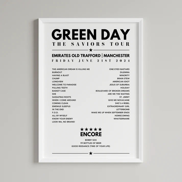 Any A4 Setlist From this selection - £3.99 - All proceeds donated to charity!