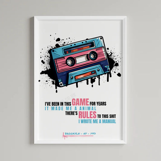 The Notorious B.I.G - Lyric Print Art - Ten Crack Commandments